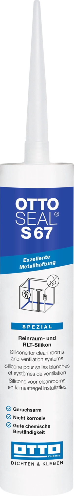 OTTOSEAL S 67 Reinraum- und RLT-Silikon 310ml Kartusche mit Duese