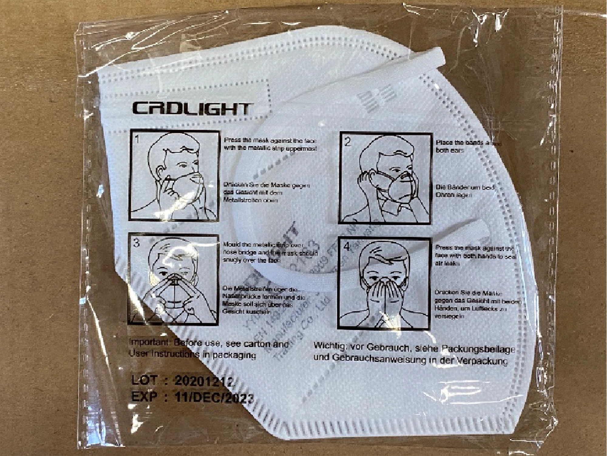 FFP2 Maske Verpackung