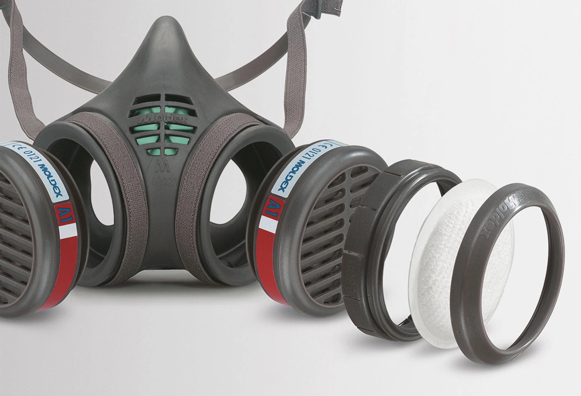 Moldex 8000-tpe Halbmaske mit Filtern