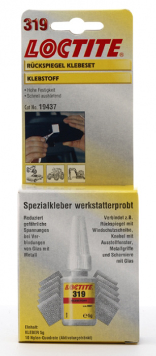 Loctite AA 319 Spezial Klebeset Kleber für Rückspiegel Innenspiegel 0,5ml  195908